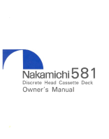 Nakamichi 581-Owners-Manual